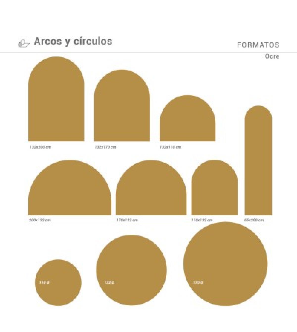 Círculo pintado vinílico autoadhesivo OCRE