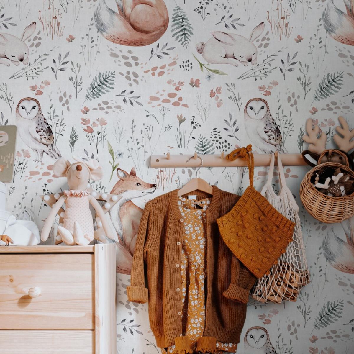 Rollo de dos paneles autoadhesivos canvas WILD AND FREE WHITE