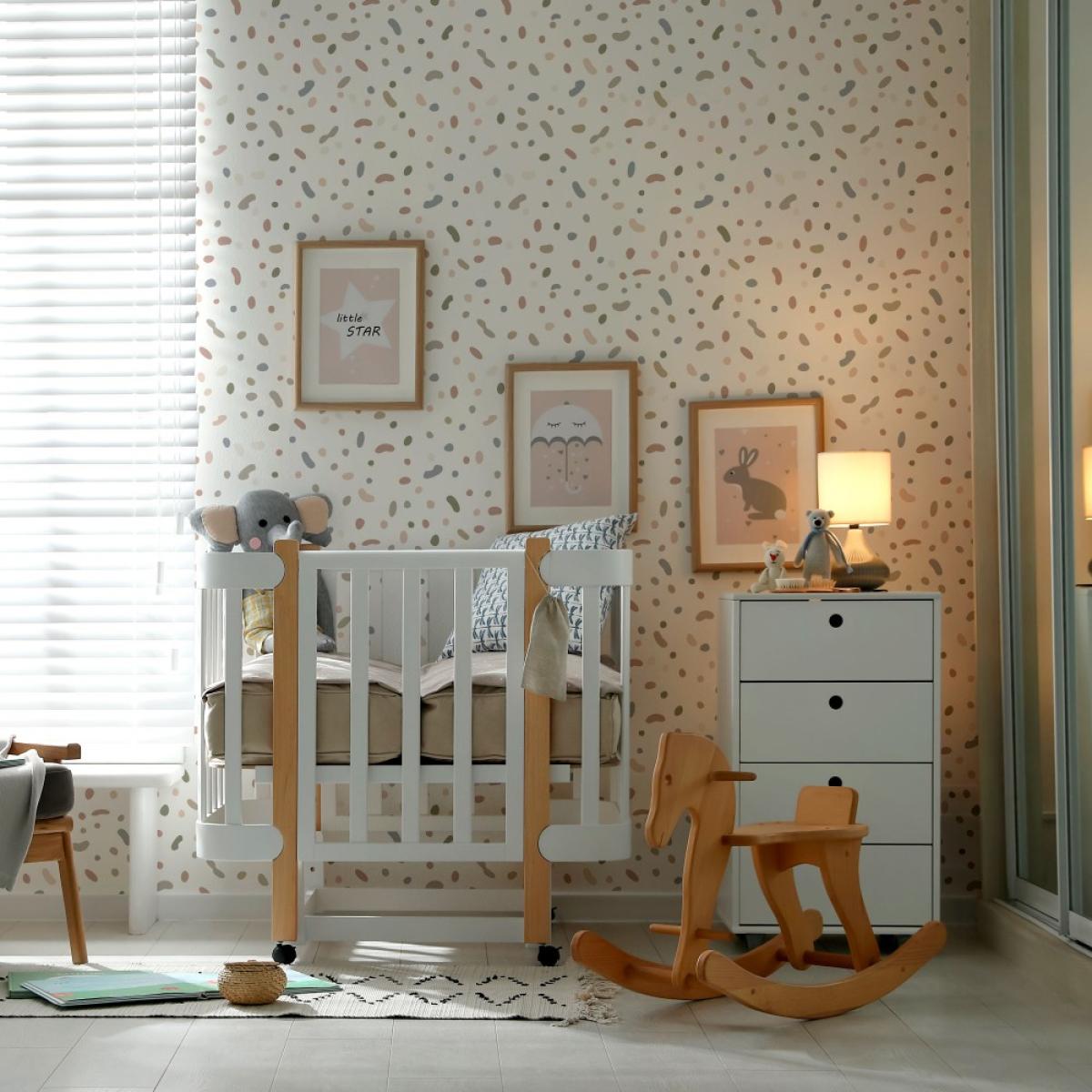 Rollo de dos paneles autoadhesivos canvas DOTTY