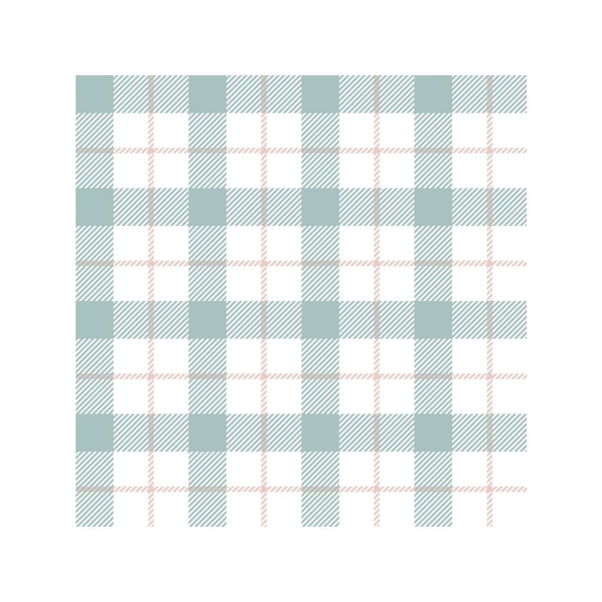 Rollo de dos paneles autoadhesivos canvas VICHY MINT