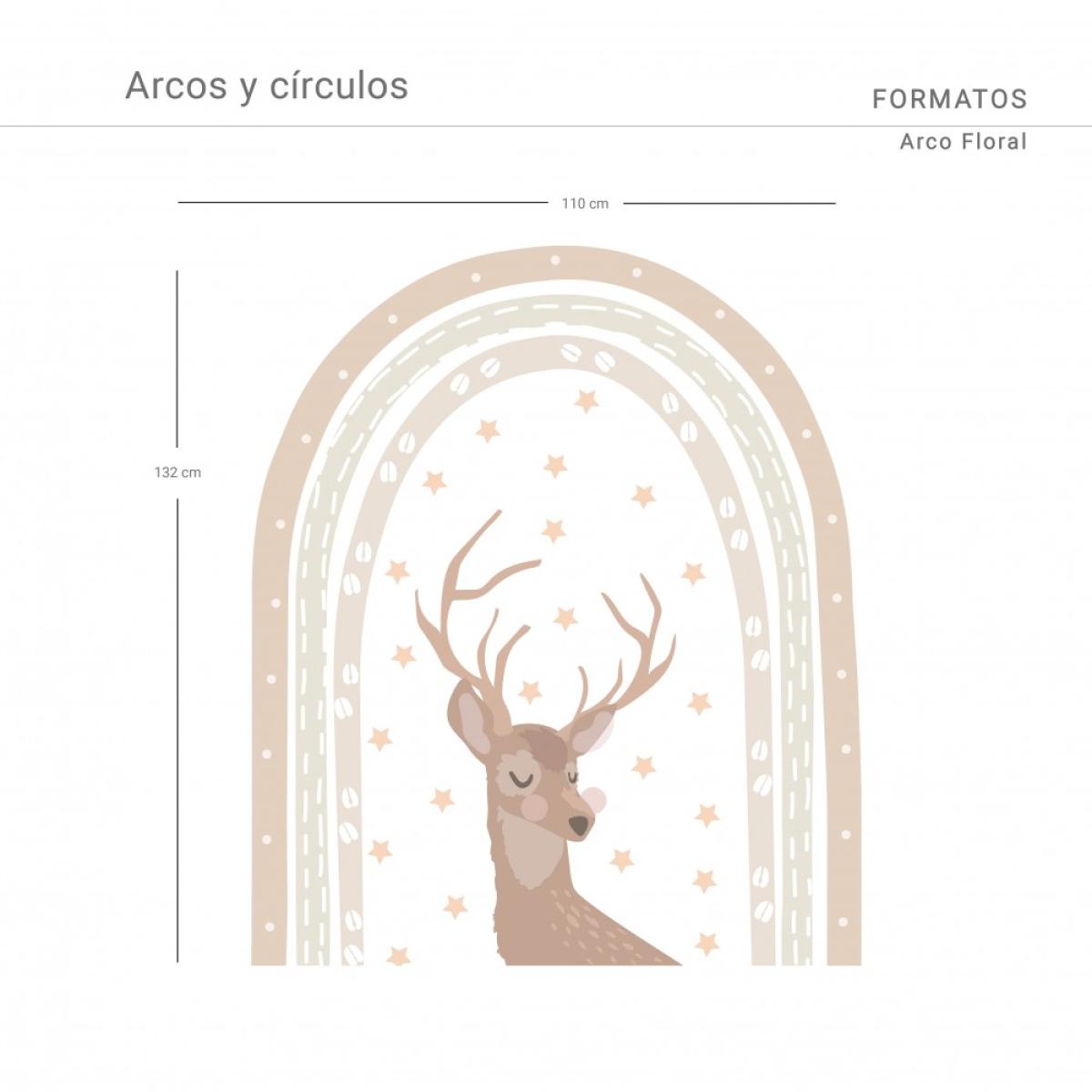 Arco pintado vinílico autoadhesivo CIERVO