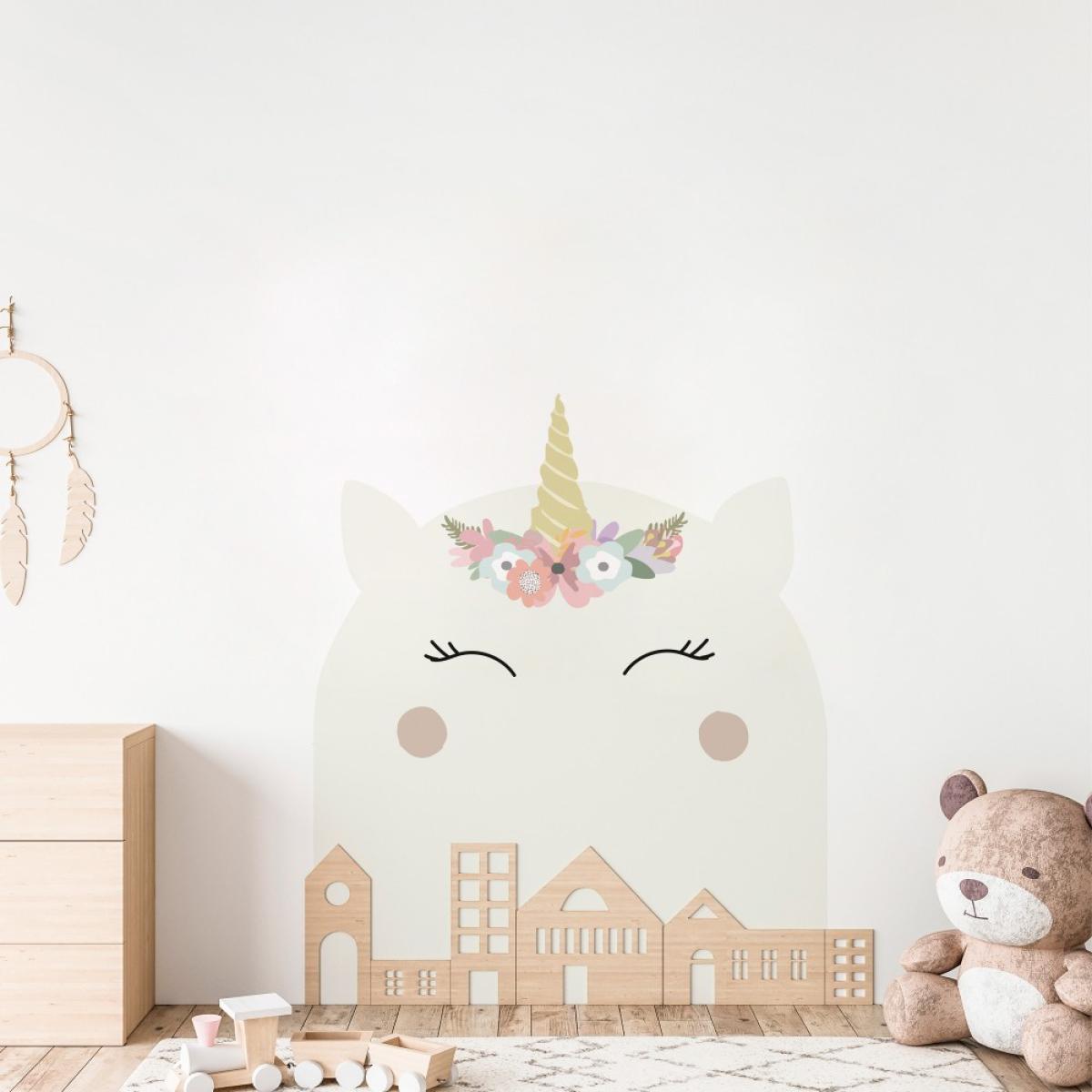 Arco pintado vinílico autoadhesivo UNICORNIO