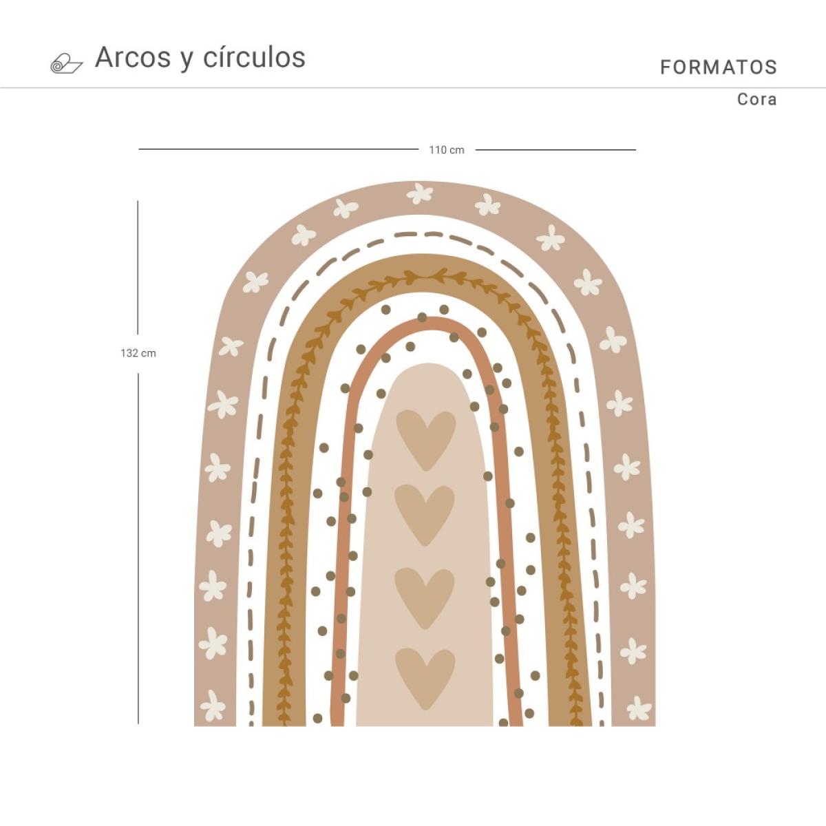 Arco pintado vinílico autoadhesivo CORA