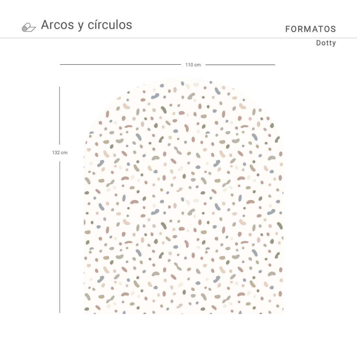 Arco pintado vinílico autoadhesivo DOTTY