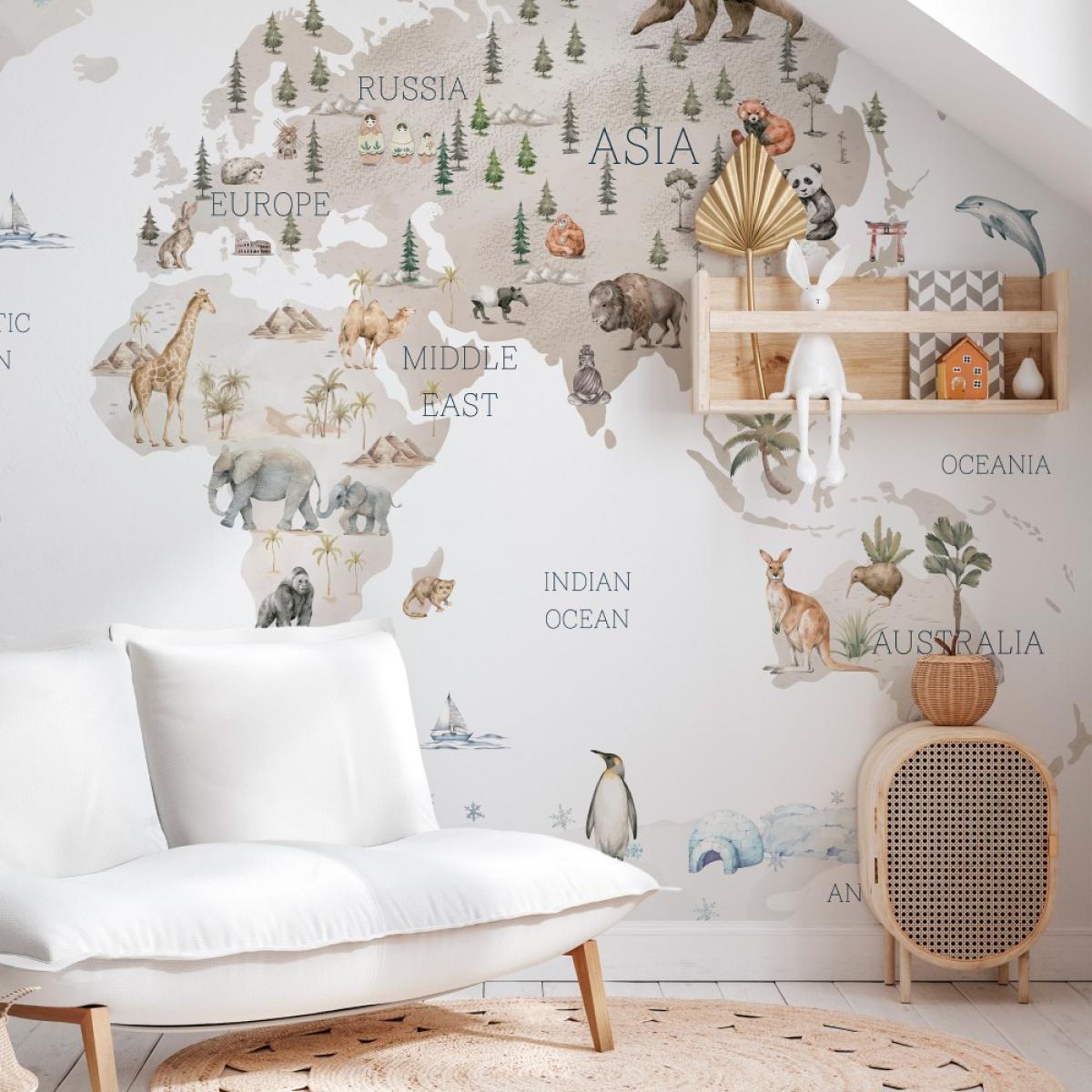 Mural autoadhesivo texart MAPAMUNDI