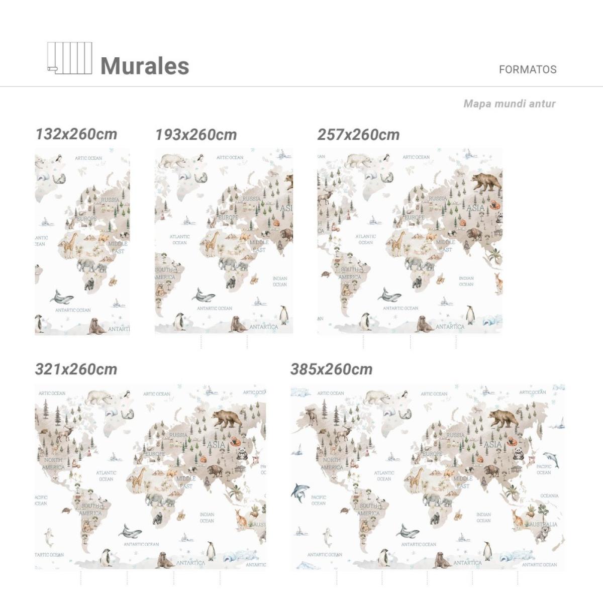 Mural autoadhesivo texart MAPAMUNDI
