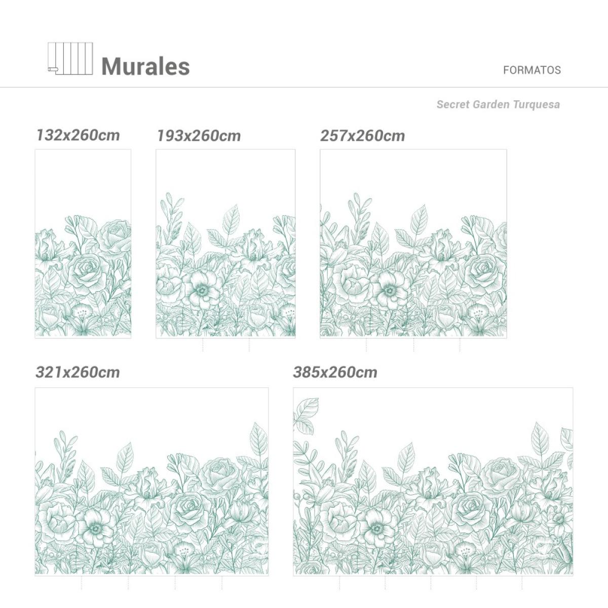 Mural autoadhesivo texart SECRET GARDEN