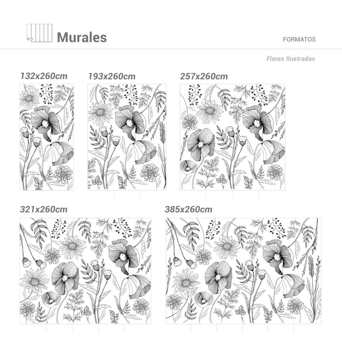 Mural autoadhesivo texart FLORES