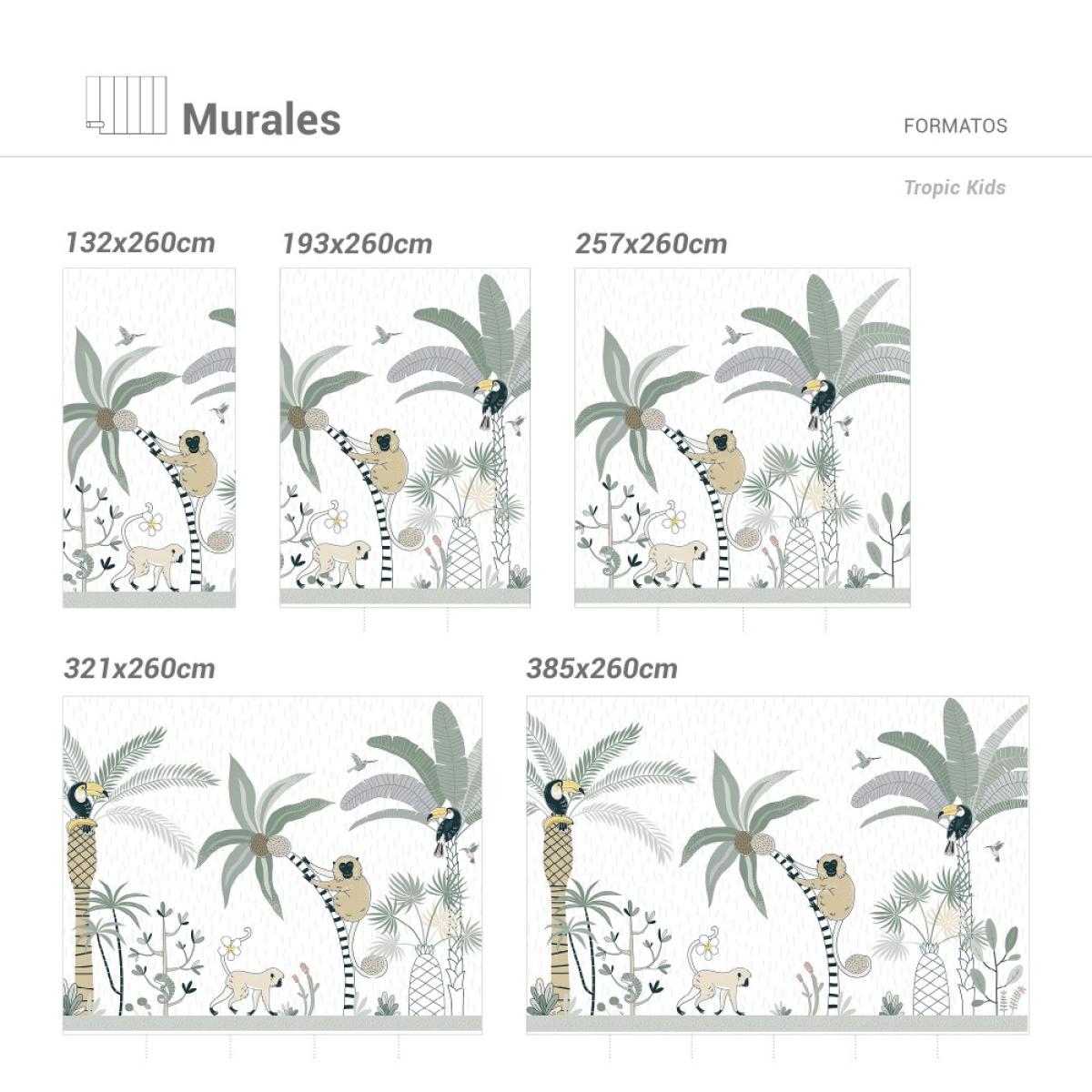 Mural autoadhesivo canvas TROPICAL