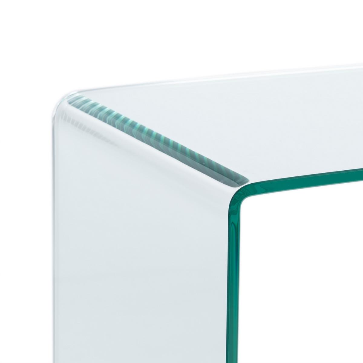 Consola transparente cristal 12mm 125 x 40 x 76 cm