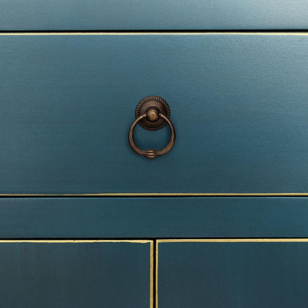 Armario 2 puertas y 2 cajones azul dm 55 x 33 x 185 cm