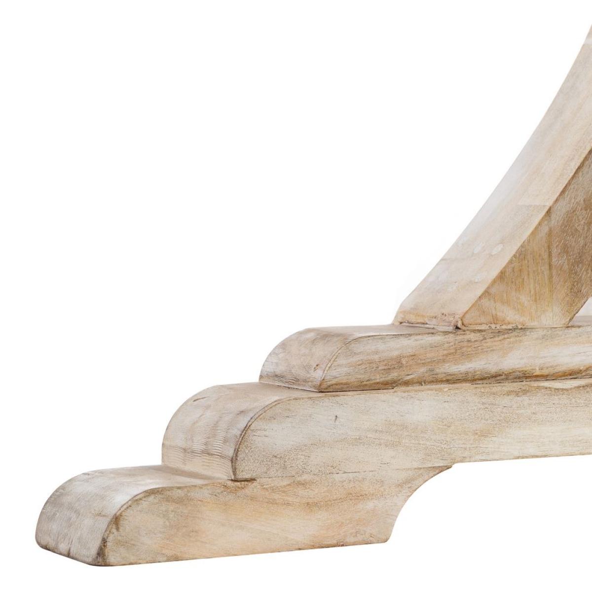 Mesa comedor redonda blanco decapé 150 x 150 x 76 cm