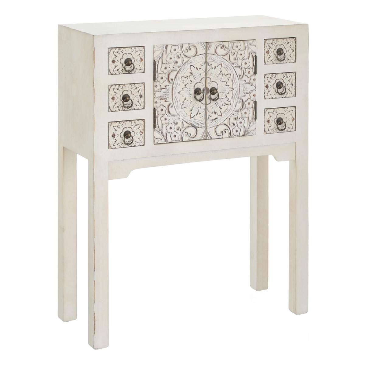 Consola blanco rozado 63 x 26 x 80 cm