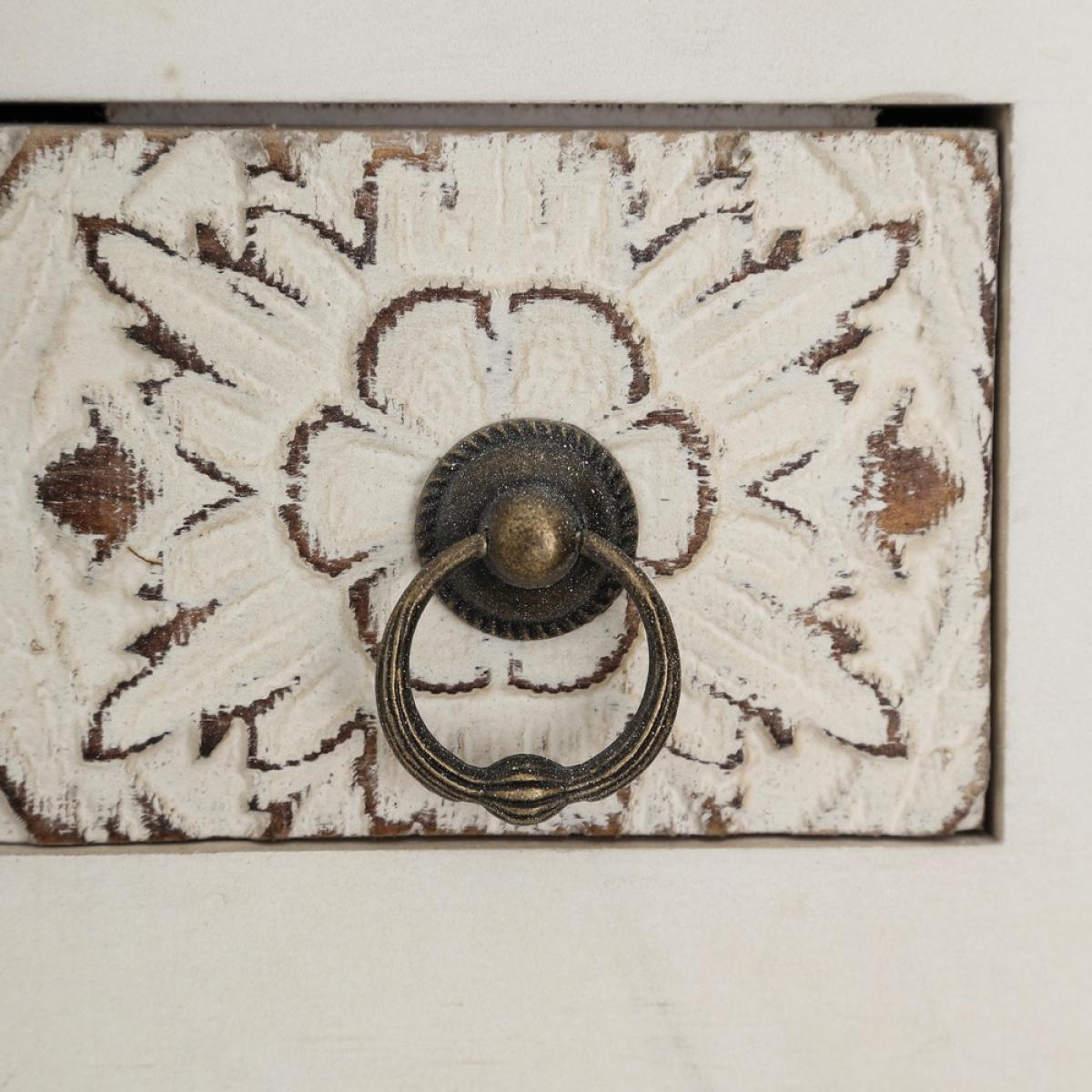 Consola blanco rozado 63 x 26 x 80 cm