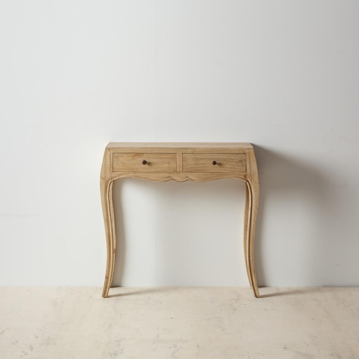 Consola natural madera mindi 85 x 23 x 80 cm