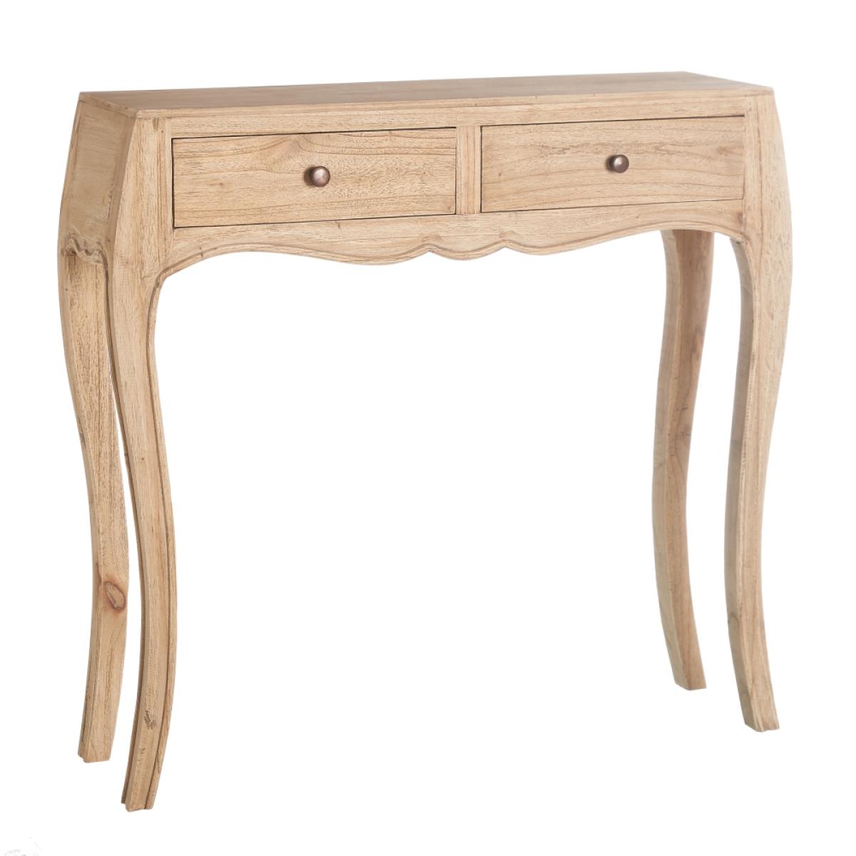 Consola natural madera mindi 85 x 23 x 80 cm