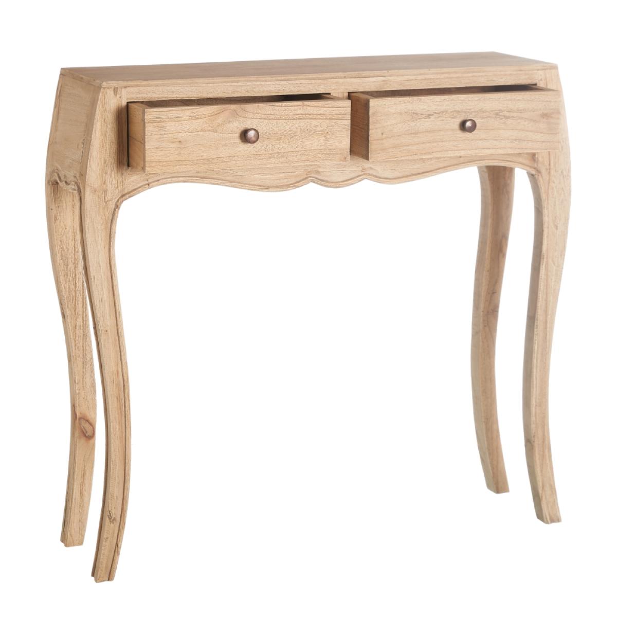 Consola natural madera mindi 85 x 23 x 80 cm
