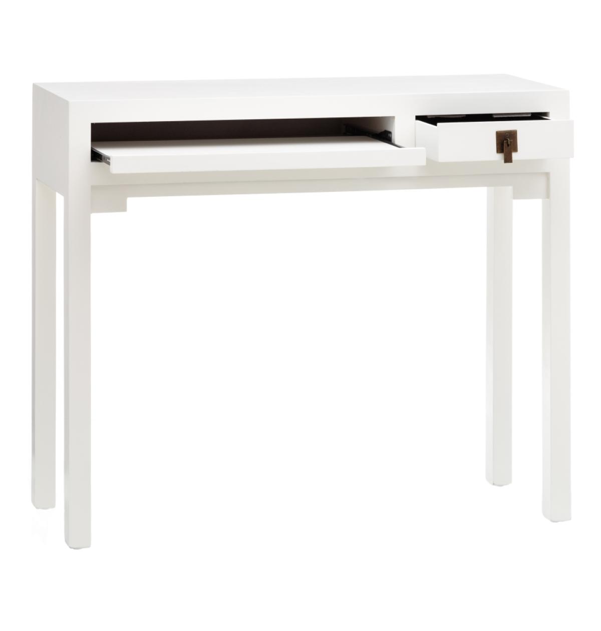 Escritorio blanco dm-madera oriental 95 x 30 x 80 cm