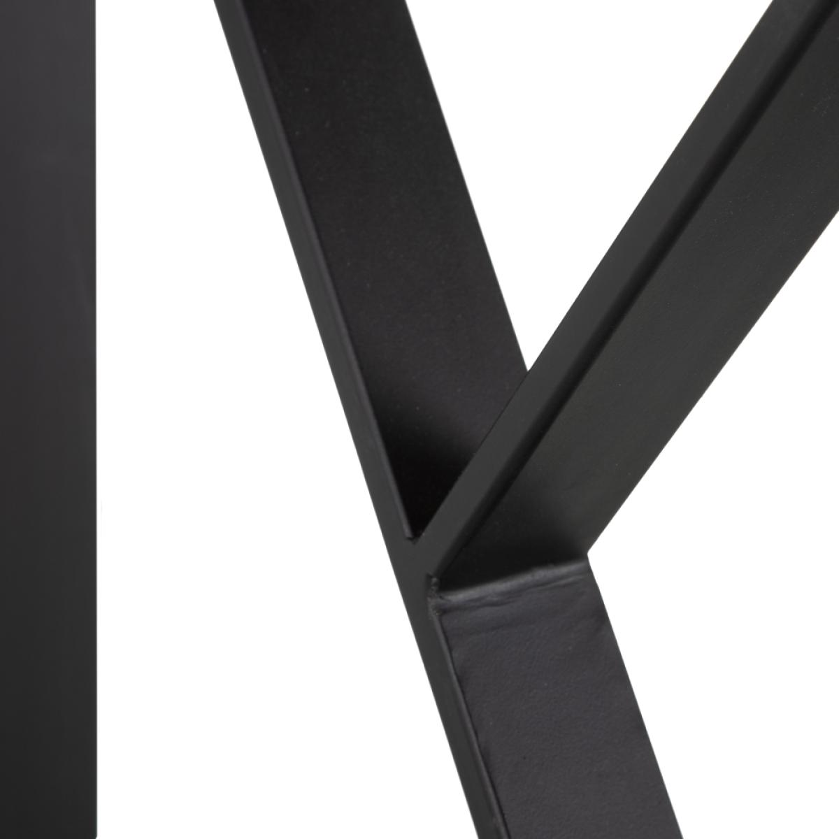 Escritorio natural-negro madera-hierro 120 x 50 x 77 cm