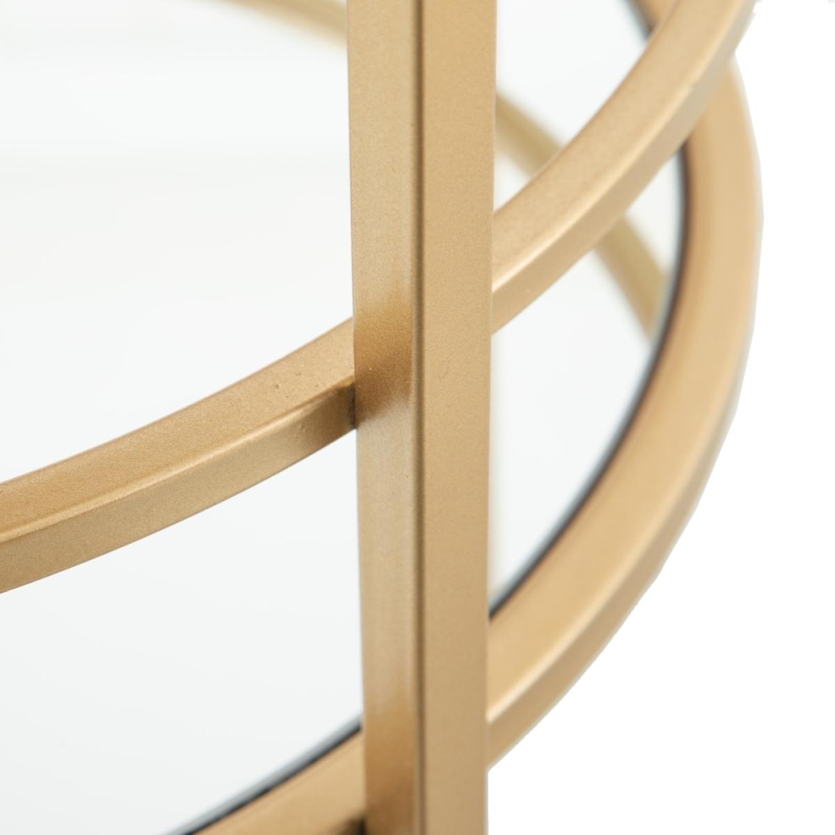 Camarera oro metal-espejo decoración 43 x 43 x 70 cm