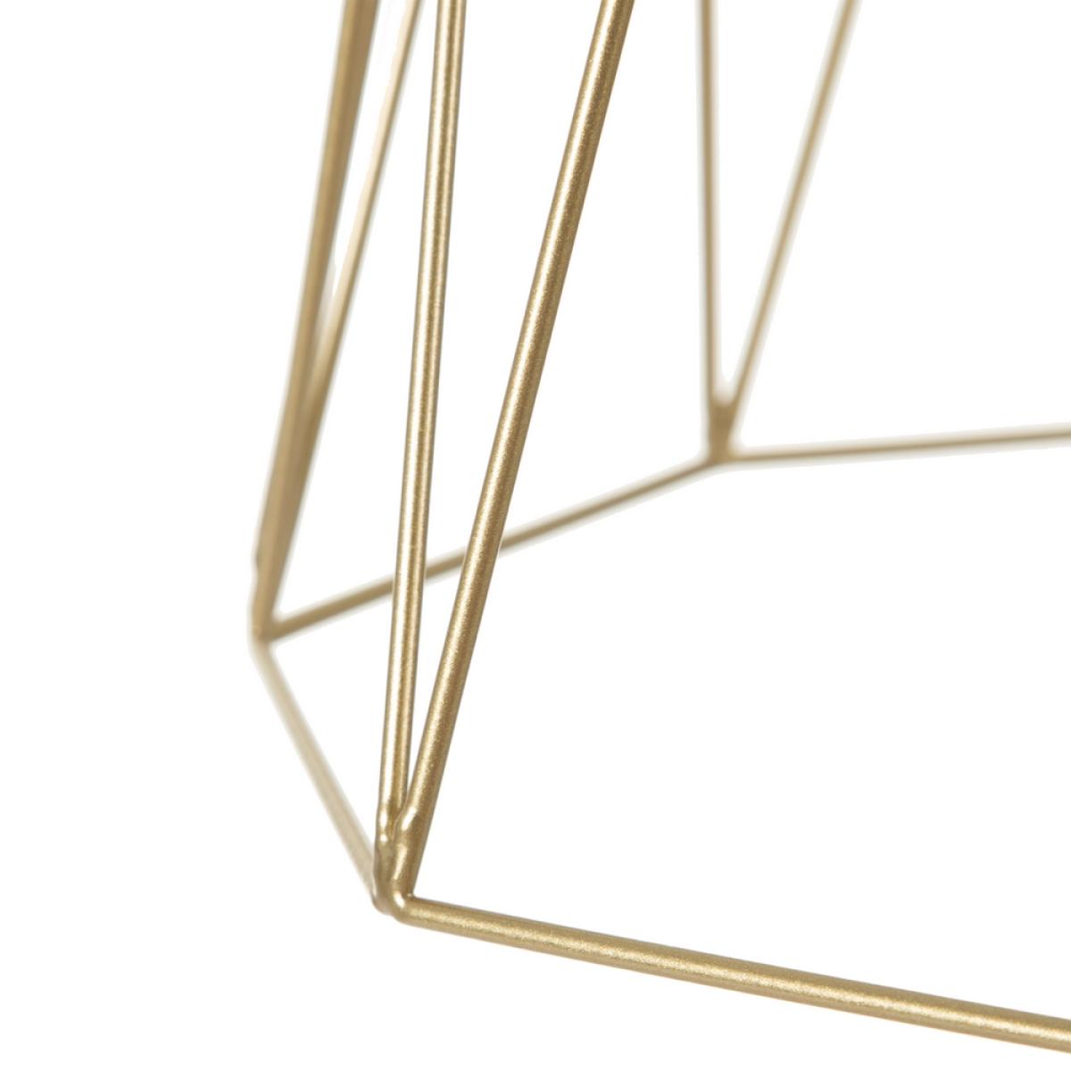 Lámpara techo oro-blanco metal-cristal 28,50 x 28,50 x 28 cm