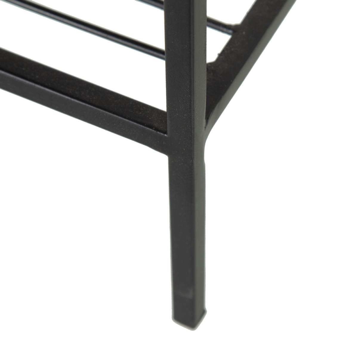 Camarera negro metal-cristal decoración 67 x 40 x 70 cm