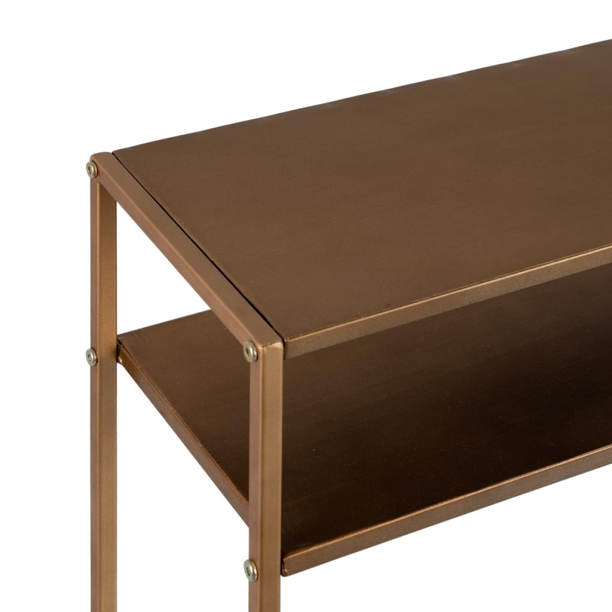 Consola oro viejo metal 100 x 22 x 76 cm