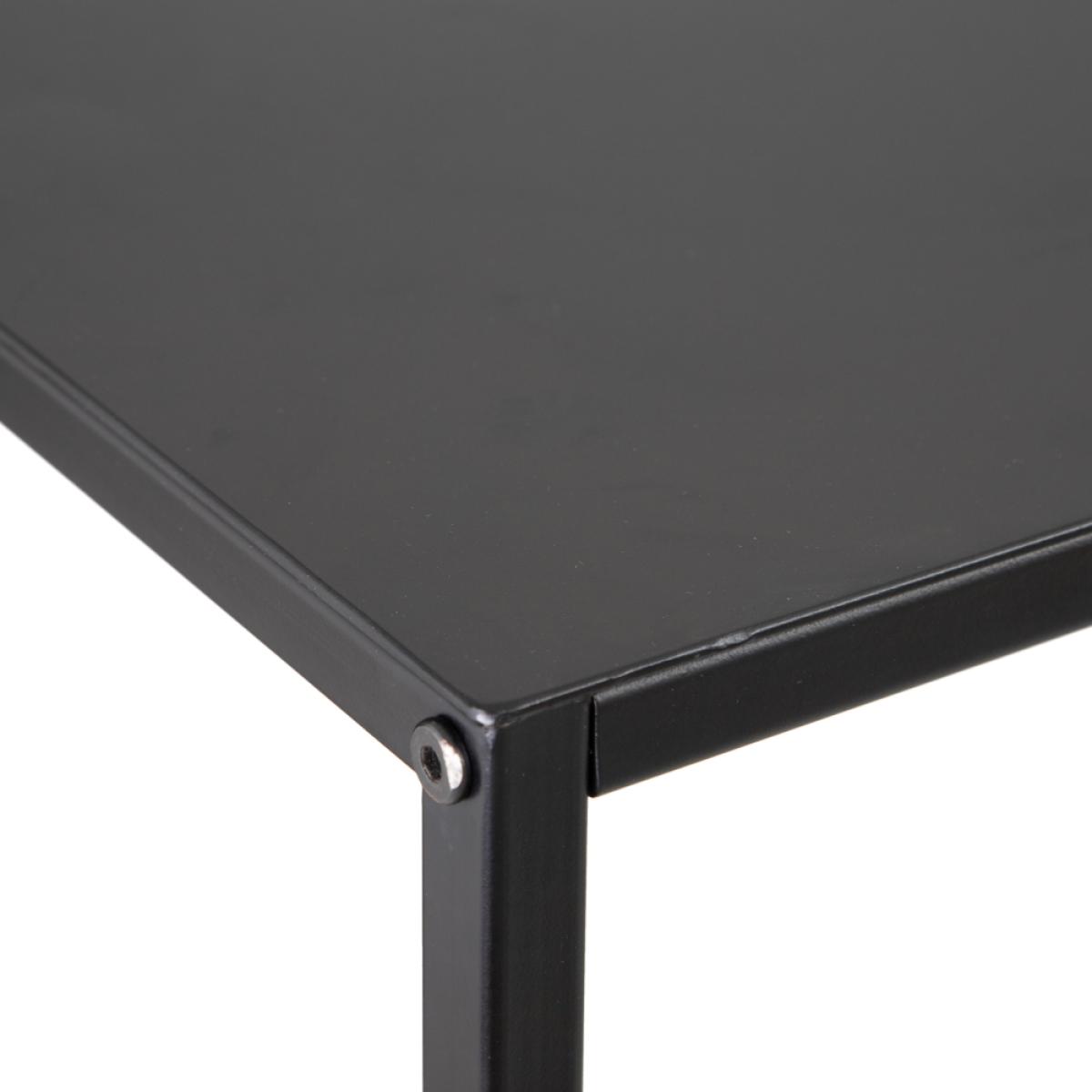 Escritorio negro metal 119,50 x 50 x 73 cm
