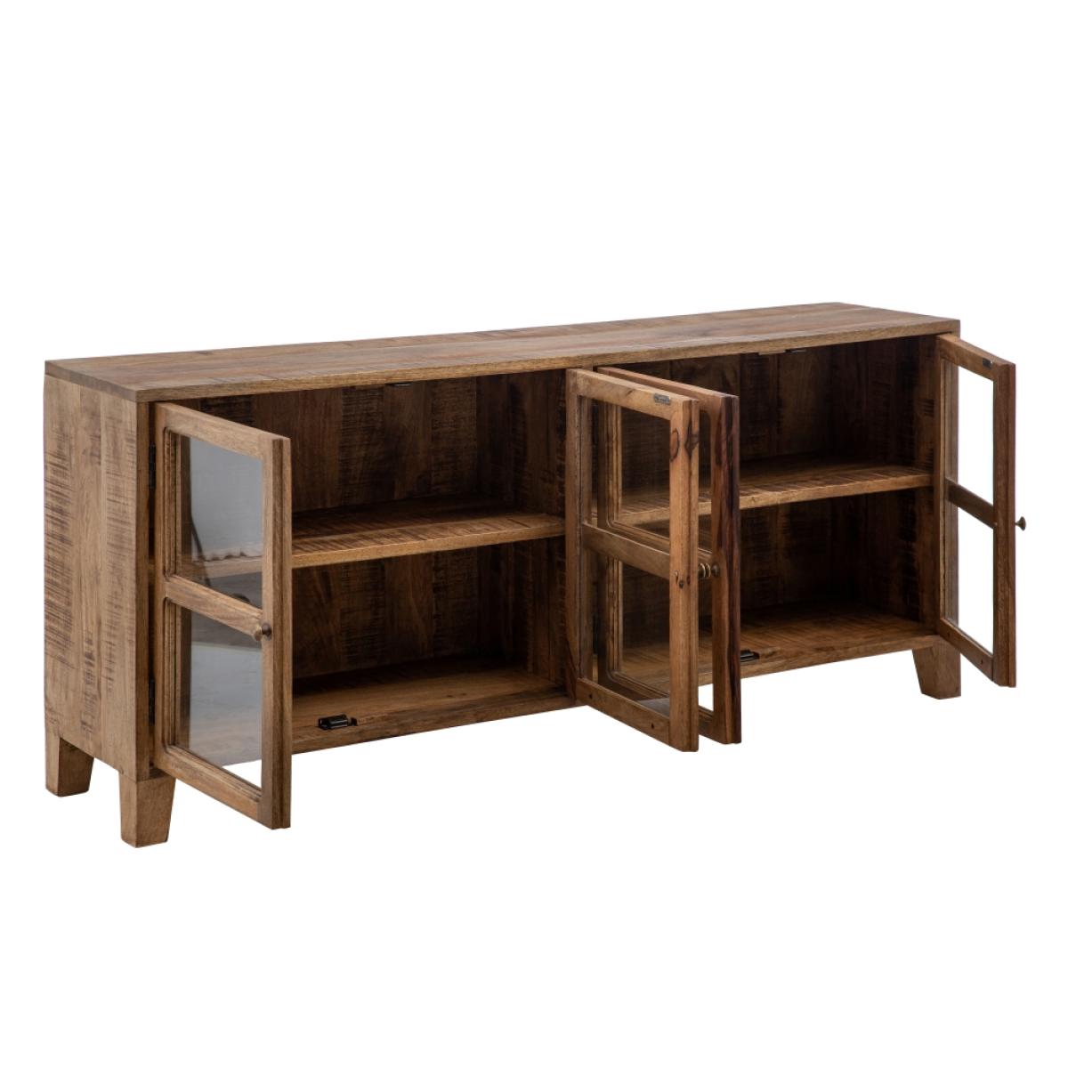 Aparador natural madera de mango salón 160 x 35 x 71 cm