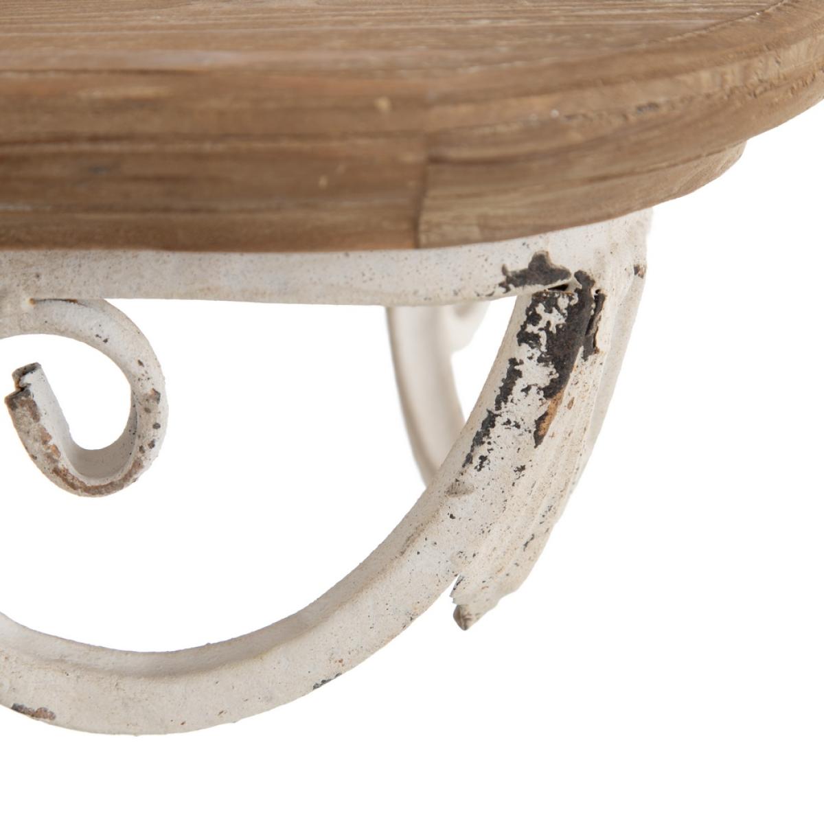 Consola blanco rozado madera - metal 70 x 44 x 76 cm