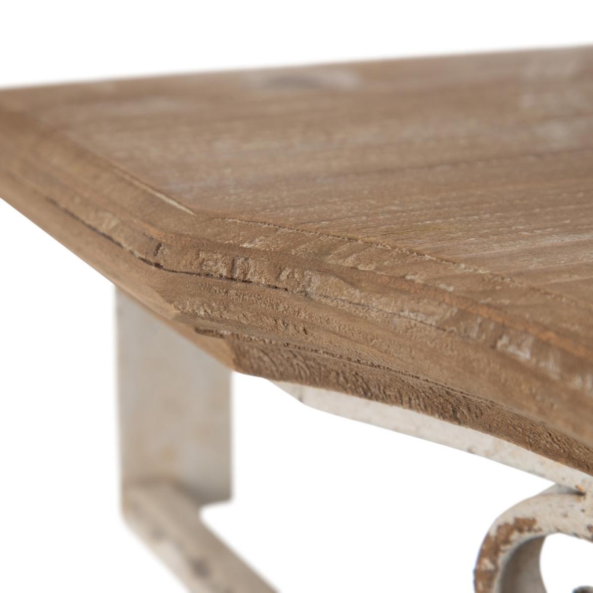 Consola blanco rozado madera - metal 70 x 44 x 76 cm