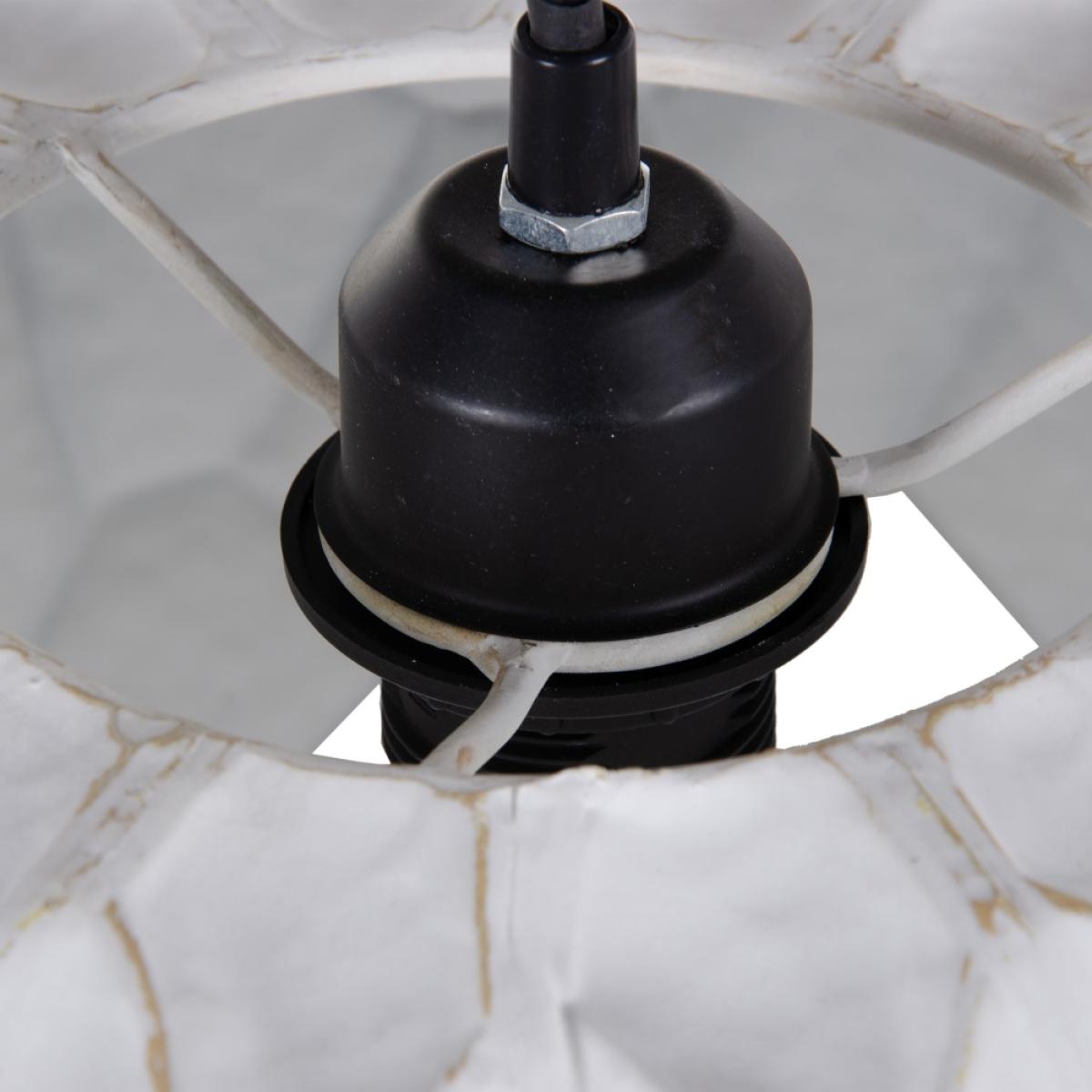 Lámpara techo blanco rozado metal 35,50 x 35,50 x 29,50 cm