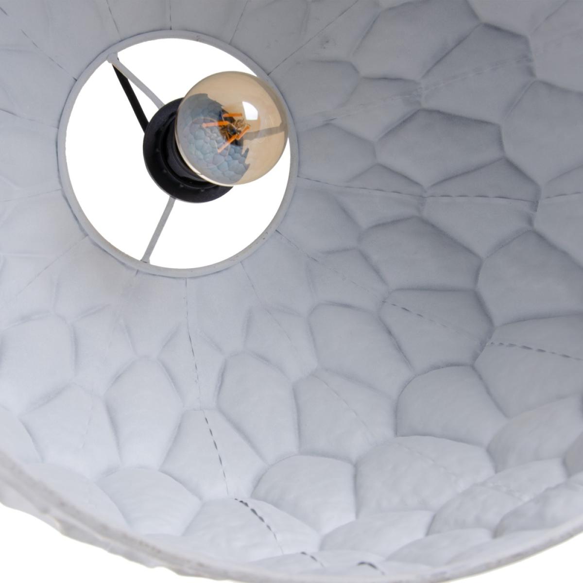 Lámpara techo blanco rozado metal 35,50 x 35,50 x 29,50 cm