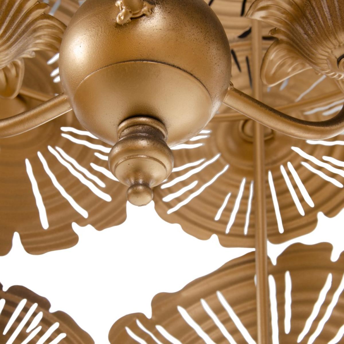 Lámpara techo oro metal iluminación 50 x 50 x 65 cm
