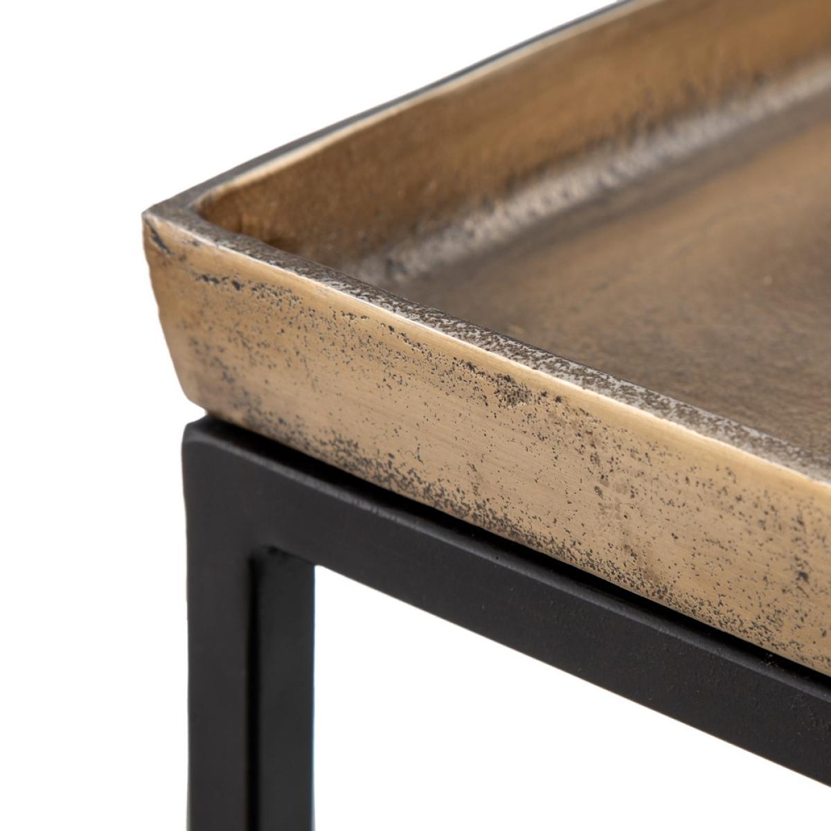 S-3 consola negro-cobre aluminio-hierro 69 x 29 x 66 cm