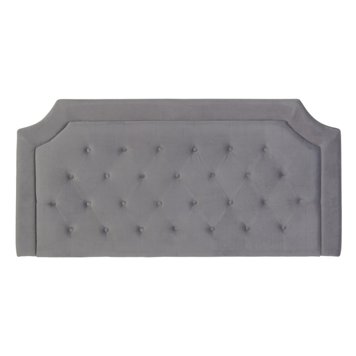 Cabecero gris tejido dormitorio 160 x 7 x 78 cm