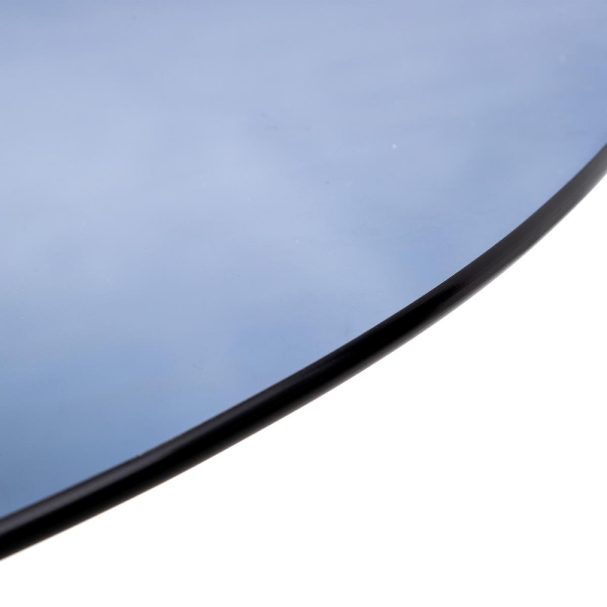 Mesa comedor negro acero-cristal salón 120 x 120 x 75 cm