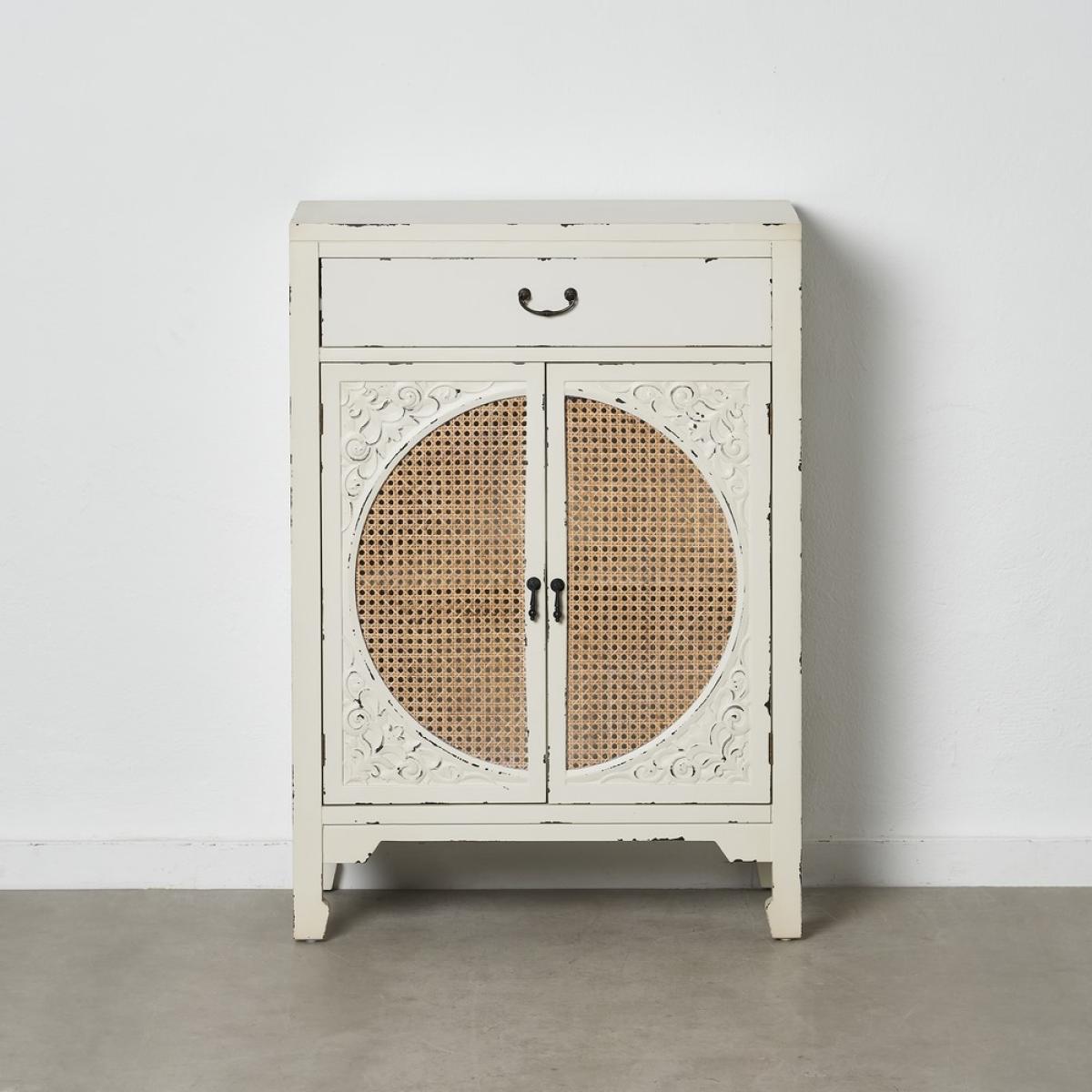 Mueble recibidor blanco rozado 70 x 36 x 100 cm