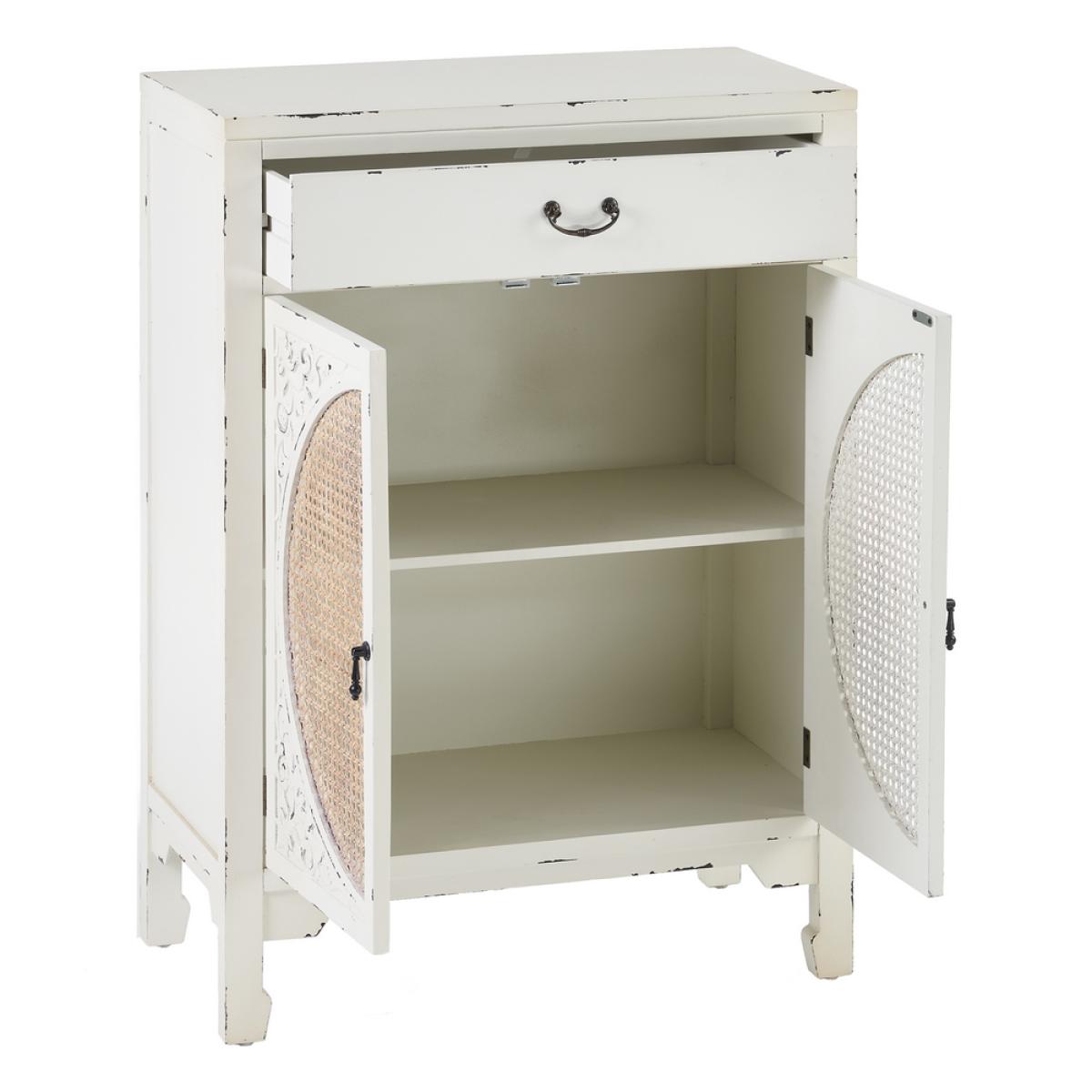 Mueble recibidor blanco rozado 70 x 36 x 100 cm