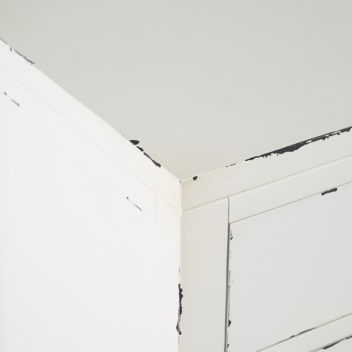 Mueble recibidor blanco rozado 70 x 36 x 100 cm