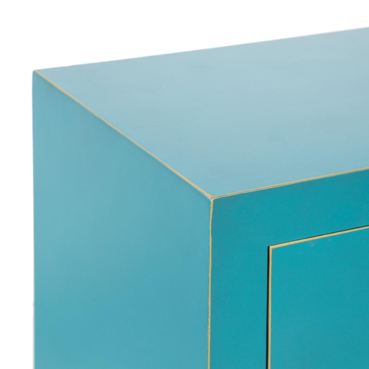Mesita azul dm-madera oriental 43 x 34 x 55 cm