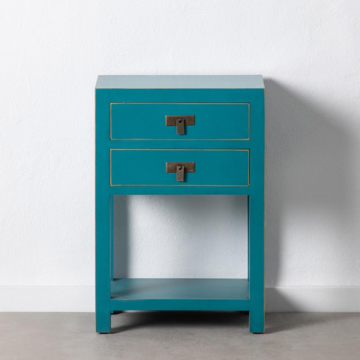 Mesita azul dm-madera oriental 45 x 30 x 66 cm