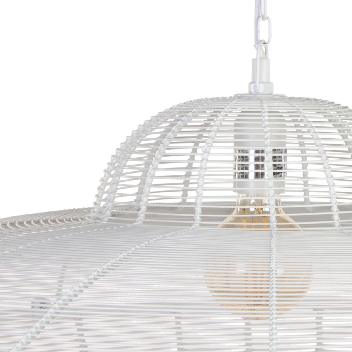 Lámpara techo blanco metal iluminación 80 x 80 cm