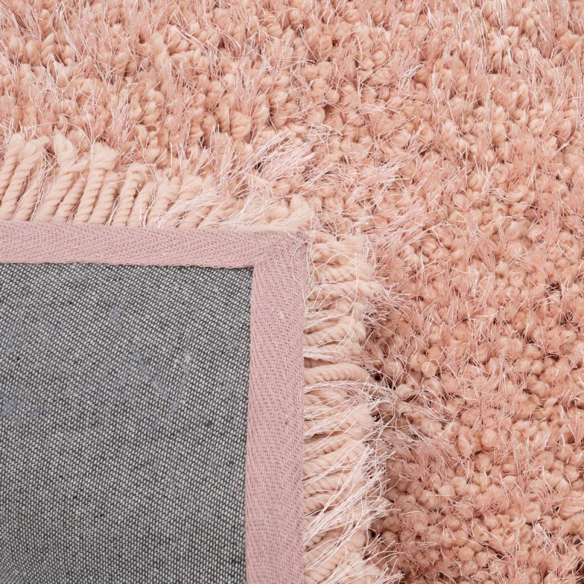 Alfombra rosa poliester decoración 80 x 150 cm