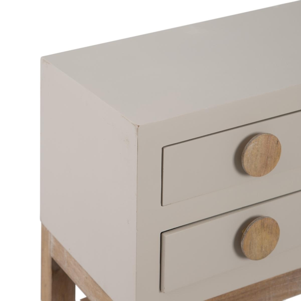 Consola taupe madera paulonia-dm 85 x 26 x 84,50 cm
