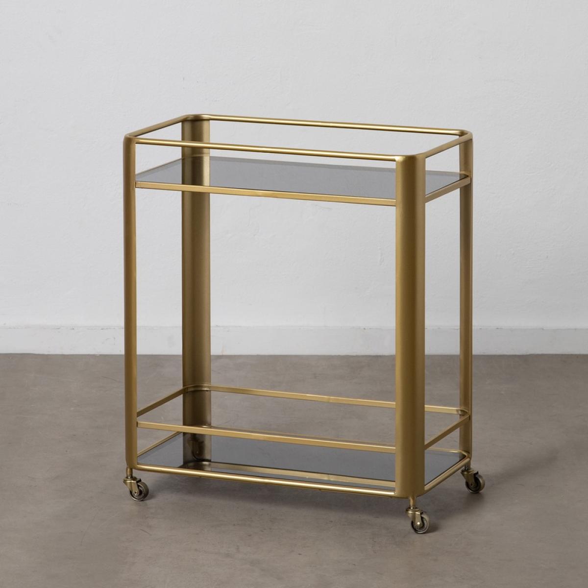 Camarera oro cristal-metal salón 66 x 36,50 x 77 cm