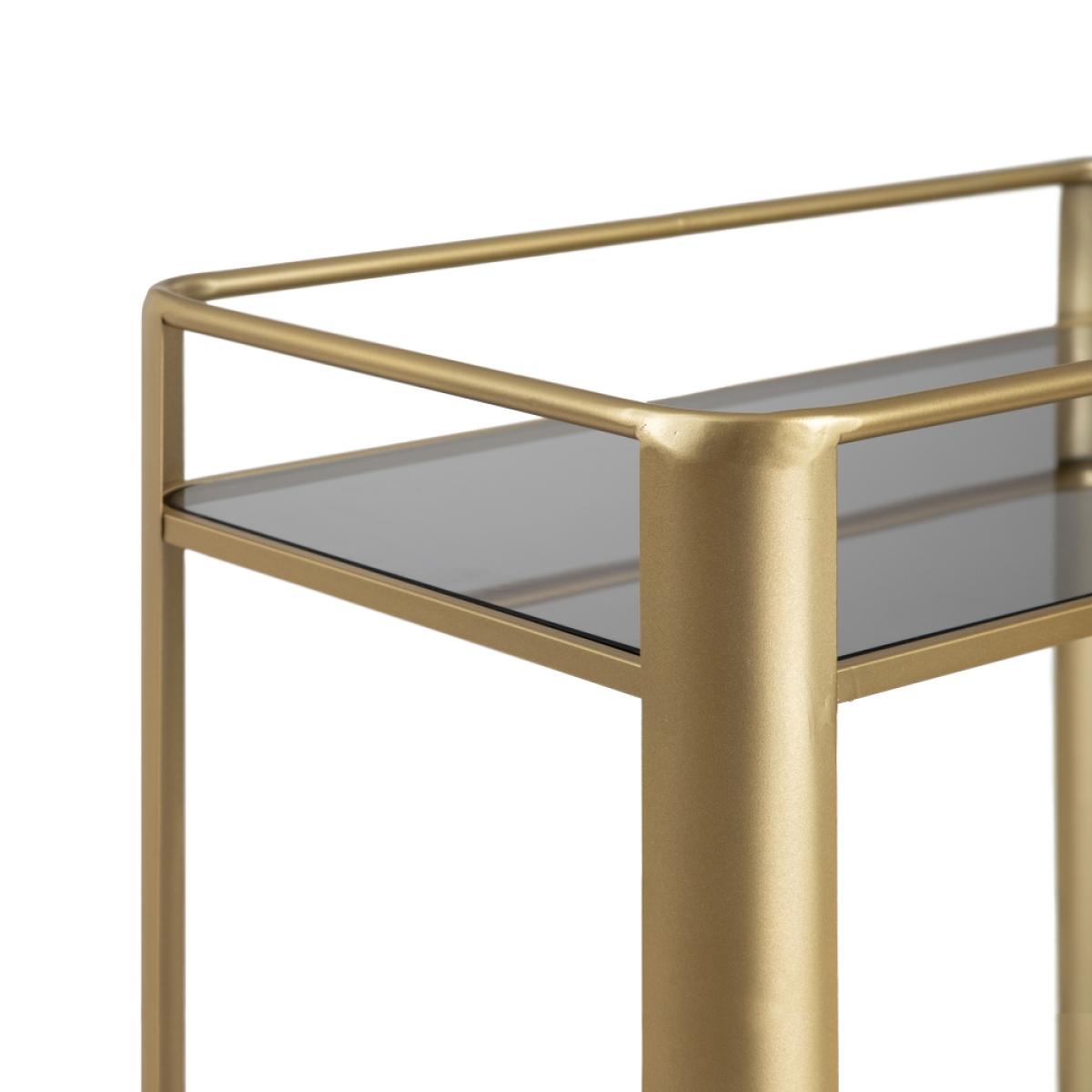 Camarera oro cristal-metal salón 66 x 36,50 x 77 cm