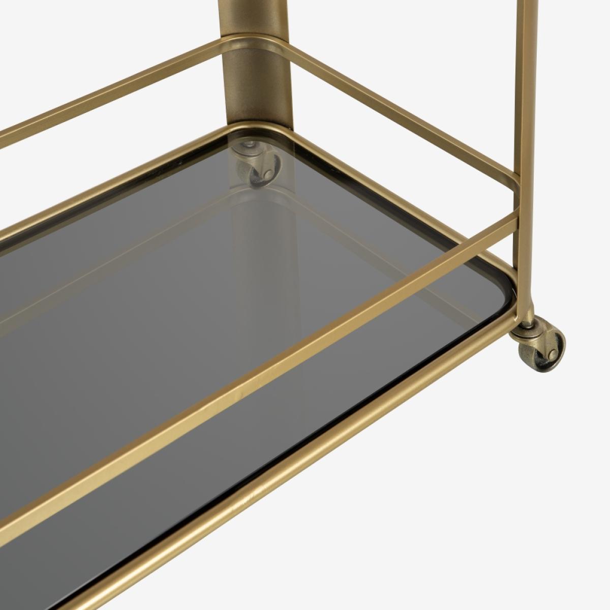 Camarera oro cristal-metal salón 66 x 36,50 x 77 cm