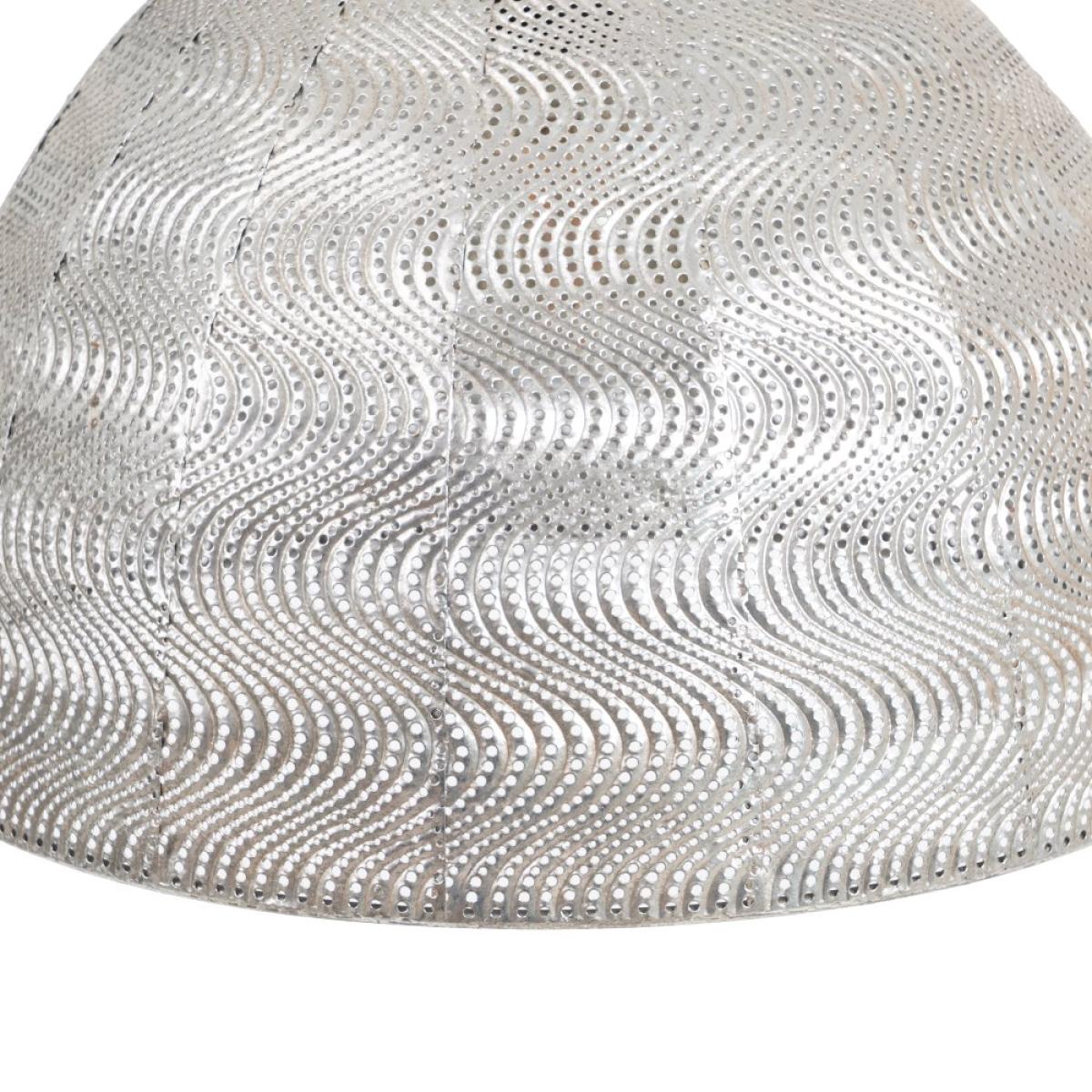 Lámpara techo plata metal iluminación 37 x 37 x 29 cm