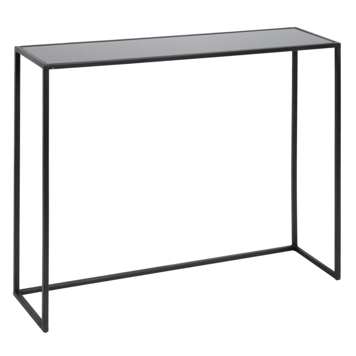 S-2 consola negro aluminio - cristal 98 x 28 x 82 cm